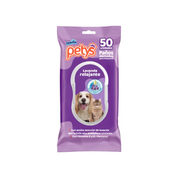 PAÑITOS PETYS LAVANDA *50 UNID